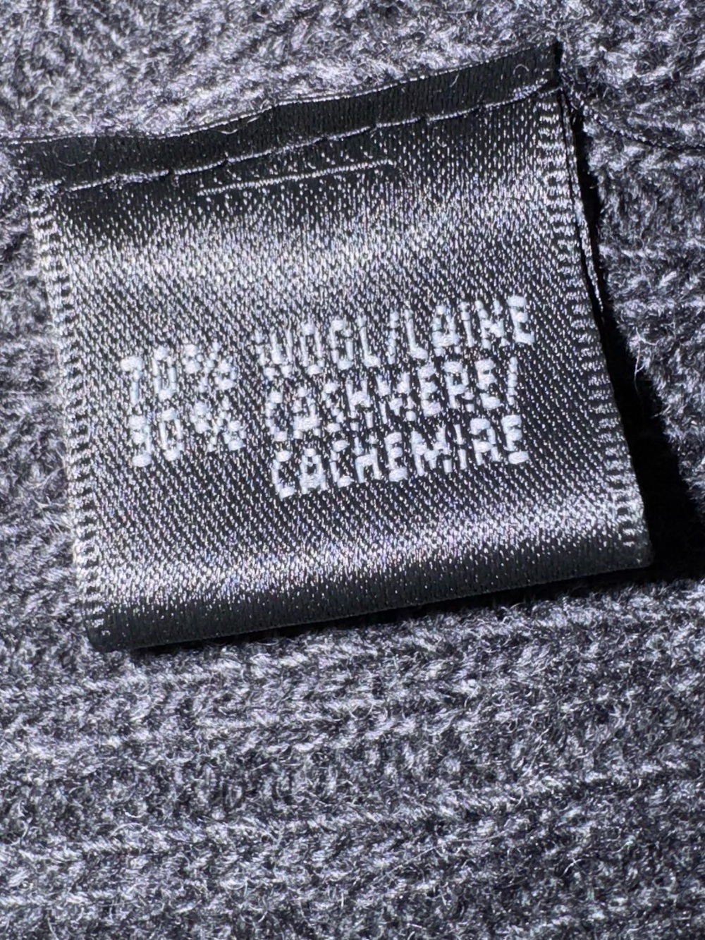 Lafayette 148 New York Charcoal Ruffle-Trim Knit Cardigan - Picture 7 of 10